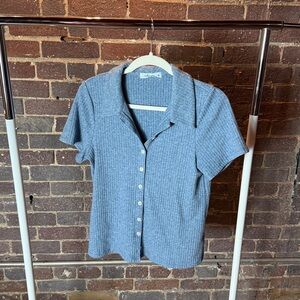 Molly Green - Blue Button-up Sweater